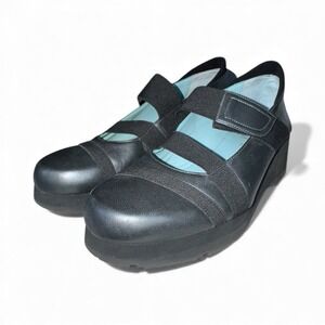 Thierry Rabotin Pewter Black Platform Mary Jane Shoes Italy Size 36.5 EU